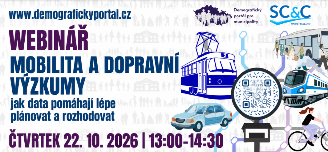 Webinář 22.10.2026: mobilita a dopravní výzkumy v obcích a městech
